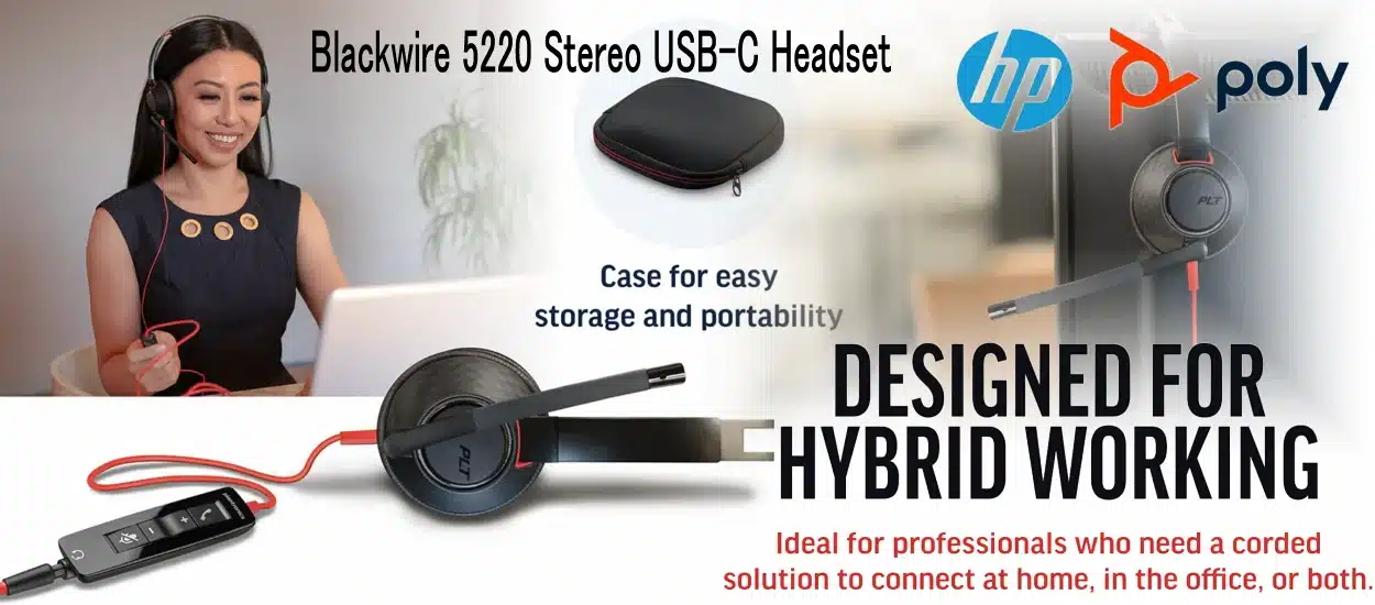 Poly Blackwire 5220 Stereo USB-C- Headset Dubai - Poly UAE